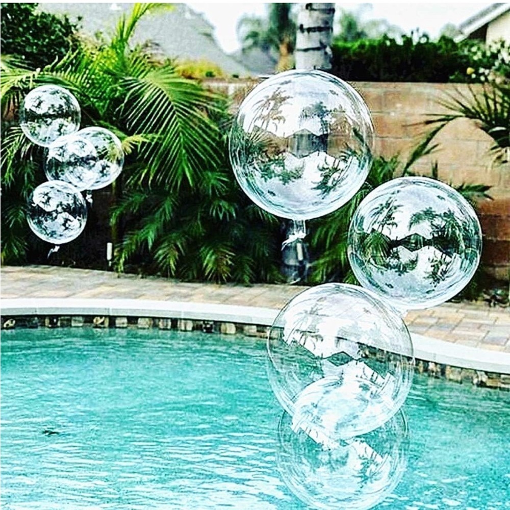 Lot of 200 Bubble Balloons 12” Clear Transparent Plastic Bobo Crystal Clear